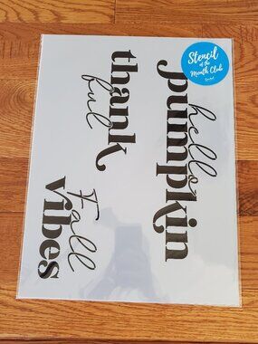 August 2023 Stencil of the Month Stencil Set w/ Add-On | Thankful | BRAND NEW